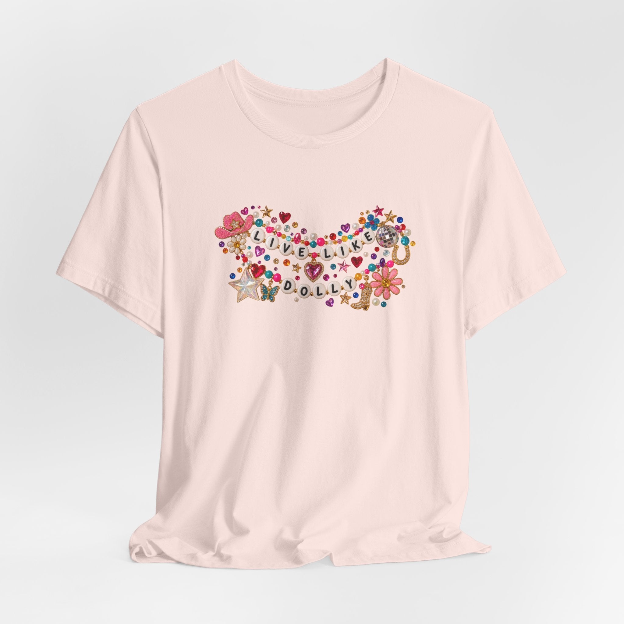 Live Like Dolly Gemstone Whimsy Quote Tee