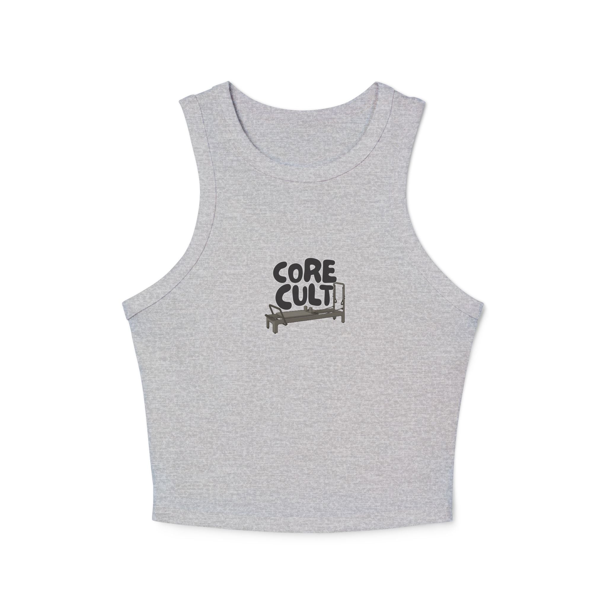 Core Cult Women's Micro Rib Racer Tank Top - Stylish Workout Tee