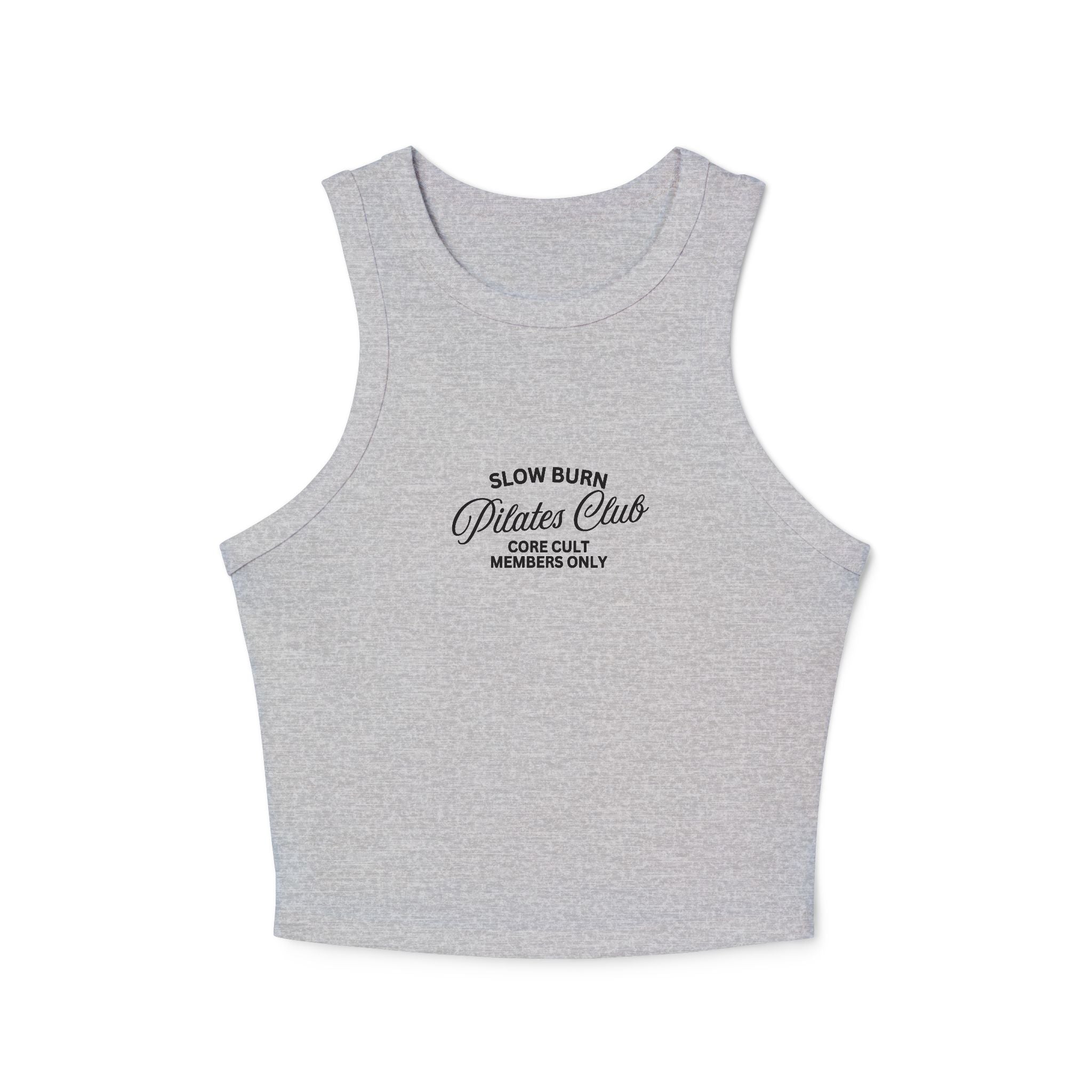 Pilates Club Women's Micro Rib Racer Tank Top - Stylish Workout Tee