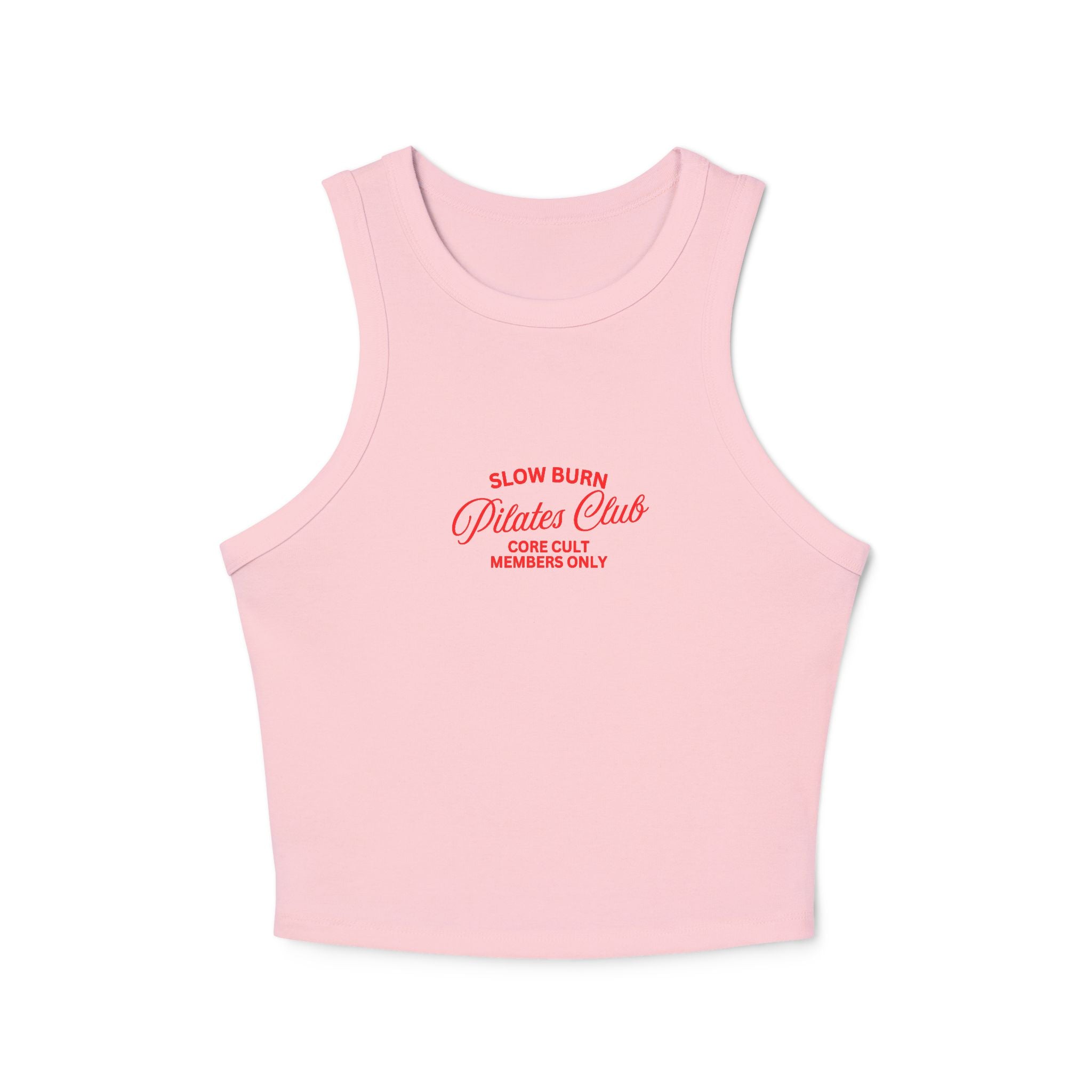 Pilates Club Women's Micro Rib Racer Tank Top - Stylish Workout Tee