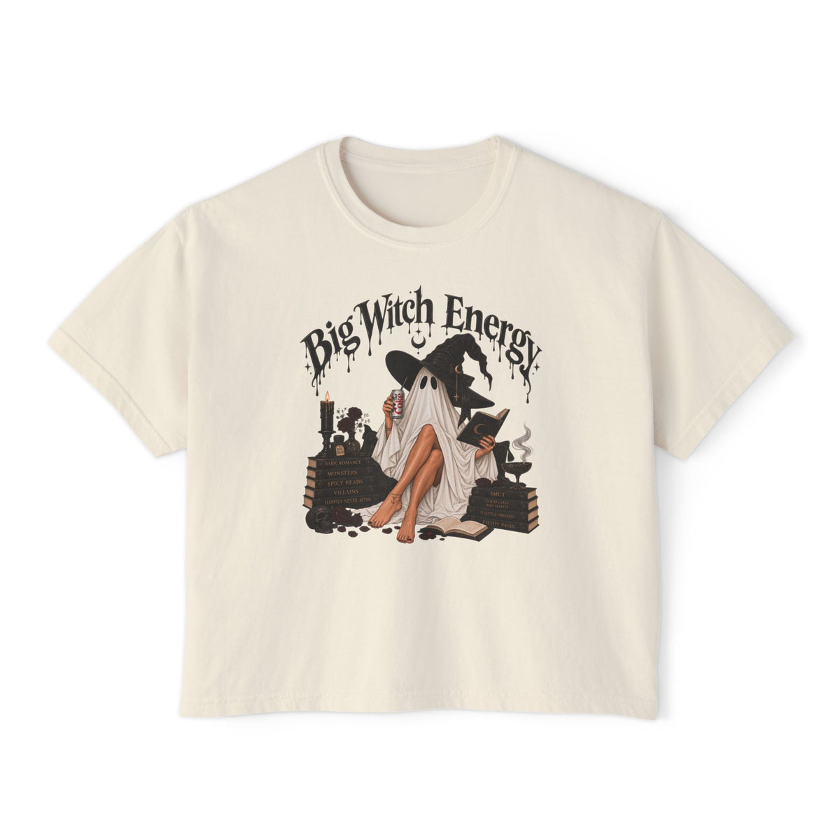 Big Witch Energy Boxy Tee — Women's Gothic Witchy Graphic T‑Shirt