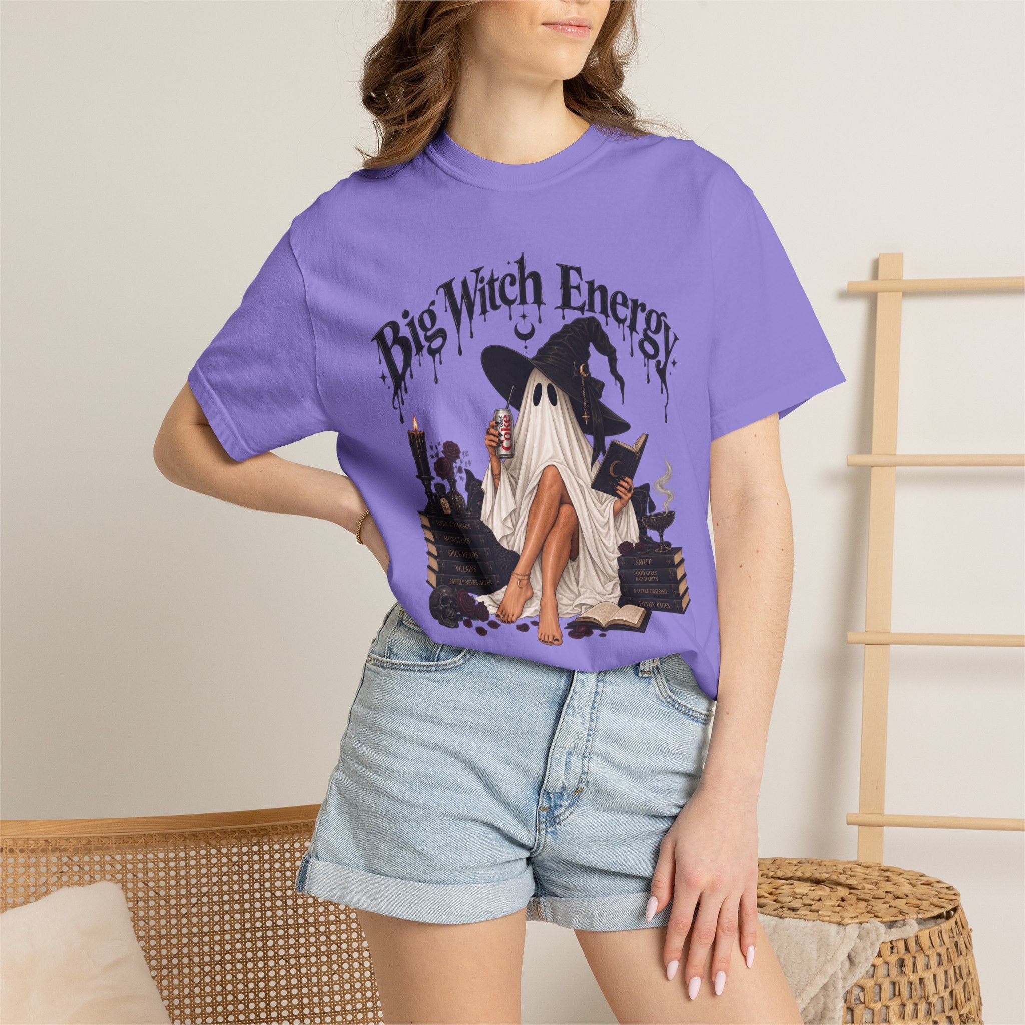 Big Witch Energy T-Shirt — Ghostly Witch Vibes Halloween Tee
