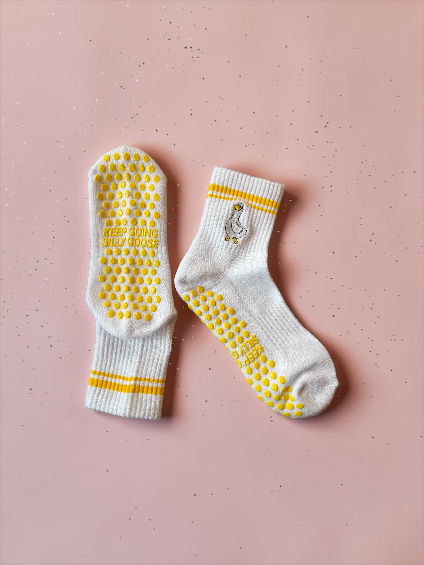 Keep Going Silly Goose Grip Sock
