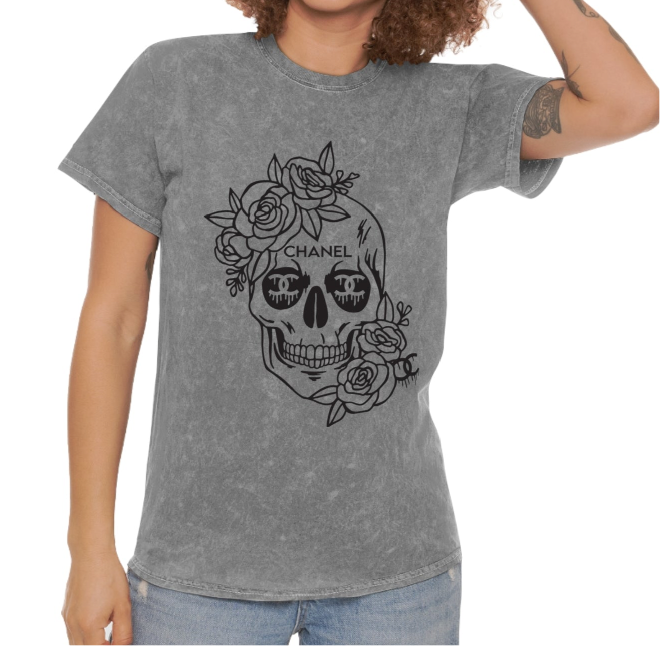 CC SKULL Mineral Wash T-Shirt