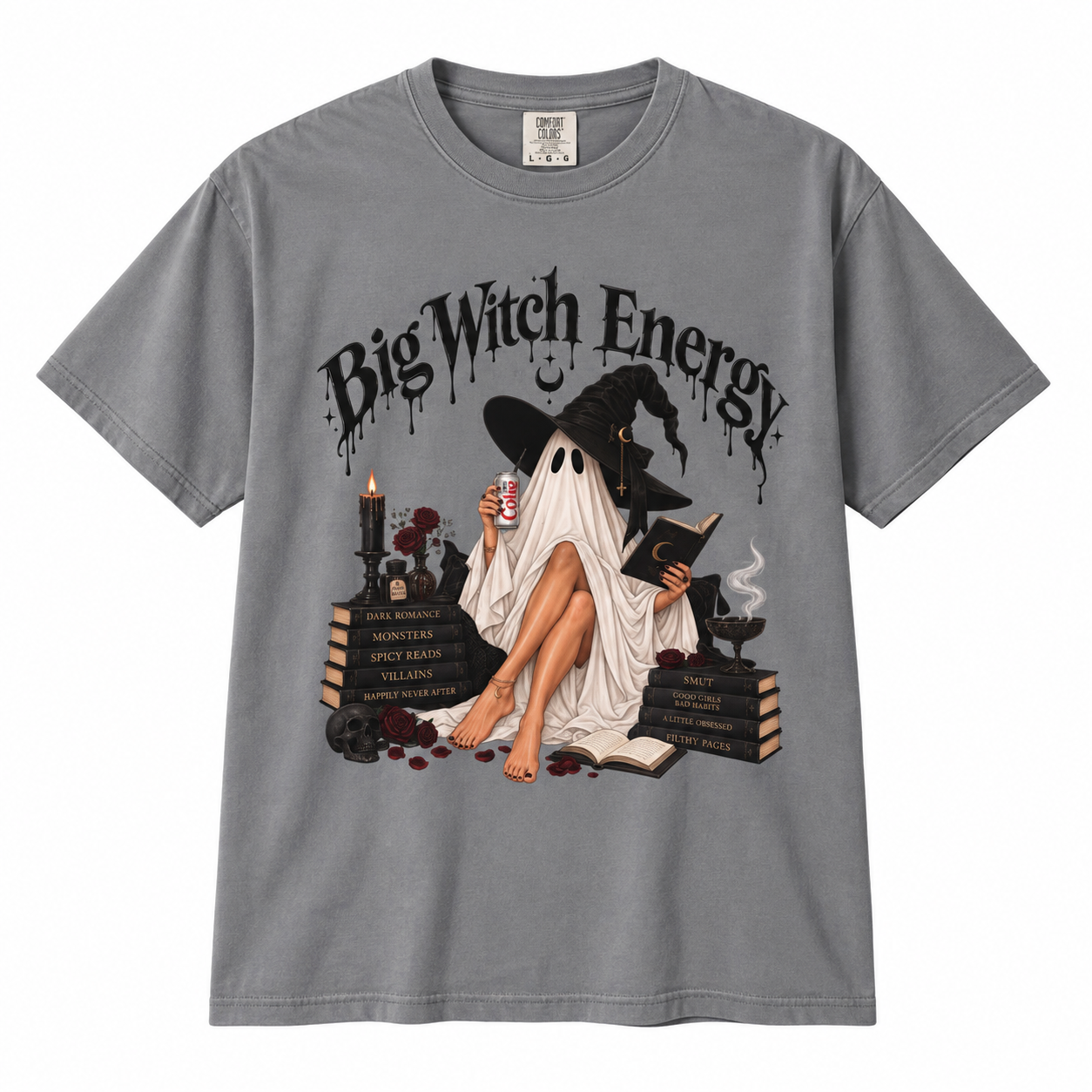 Big Witch Energy T-Shirt — Ghostly Witch Vibes Halloween Tee