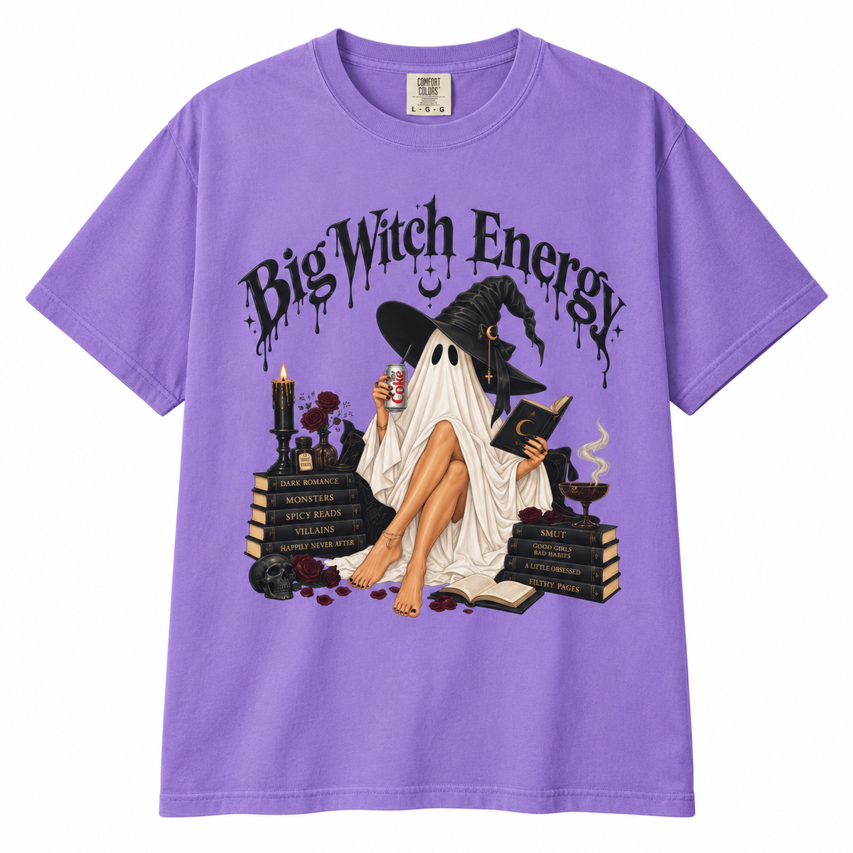 Big Witch Energy T-Shirt — Ghostly Witch Vibes Halloween Tee