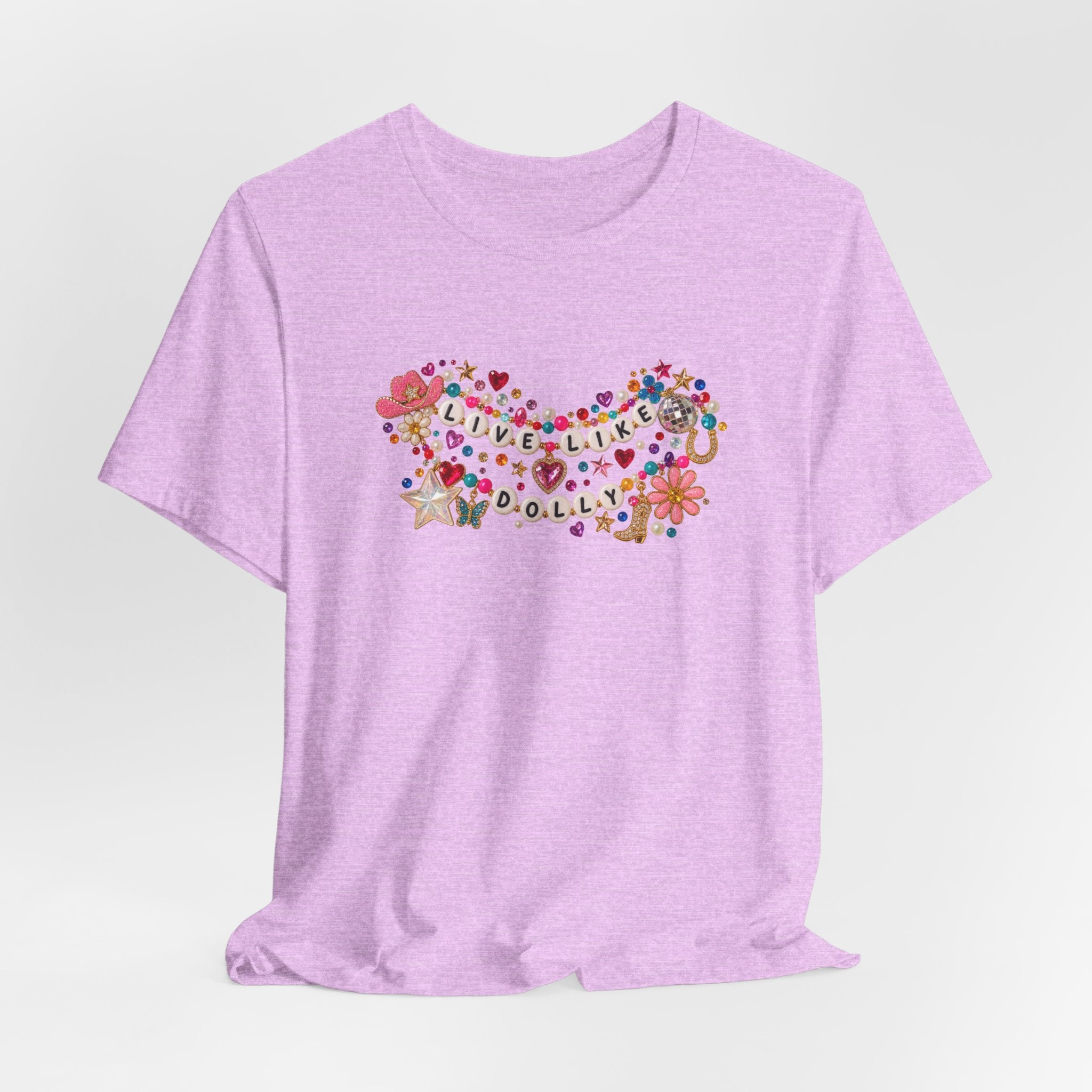 Live Like Dolly Gemstone Whimsy Quote Tee