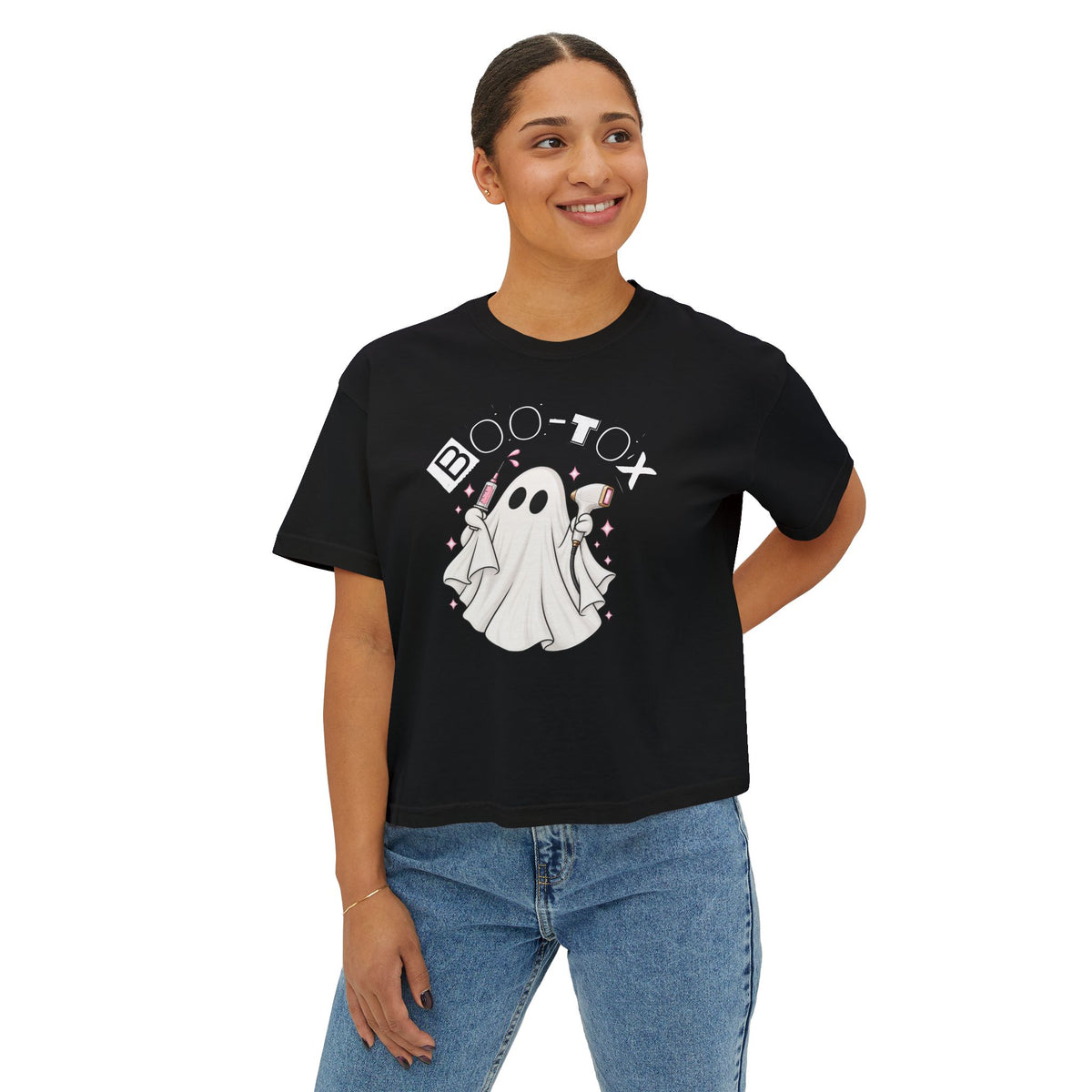 BOO-TOX GHOST CROPPED TEE | Custom MedSpa or Aesthetic Practice Halloween Tee