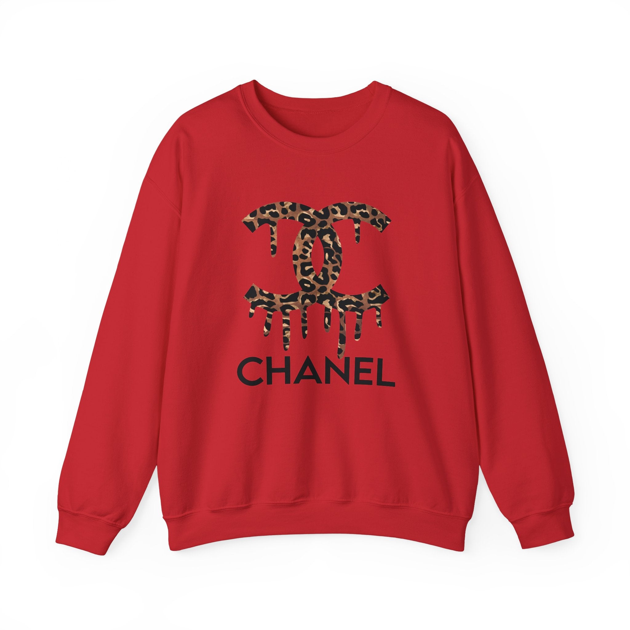Designer Inspired Leopard Drip Sweatshirt