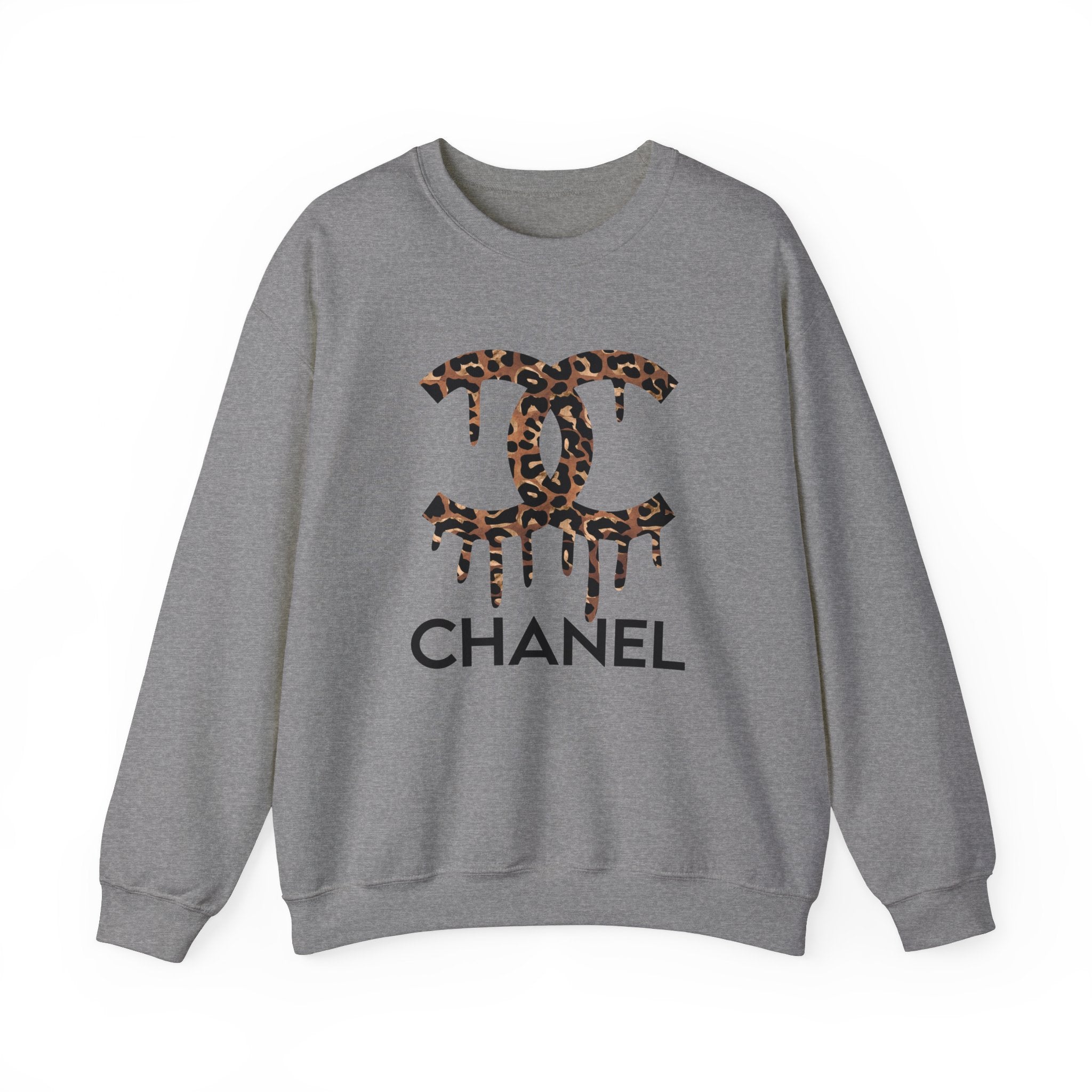 Designer Inspired Leopard Drip Sweatshirt