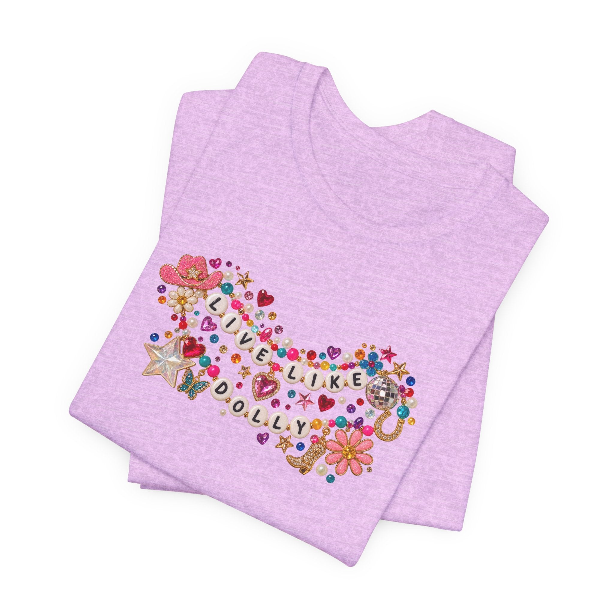 Live Like Dolly Gemstone Whimsy Quote Tee