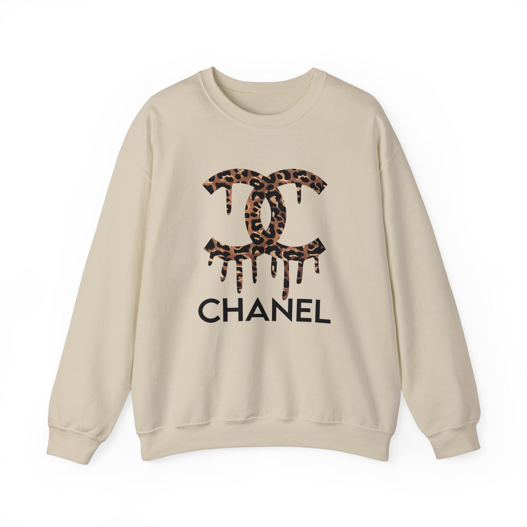 Designer Inspired Leopard Drip Sweatshirt
