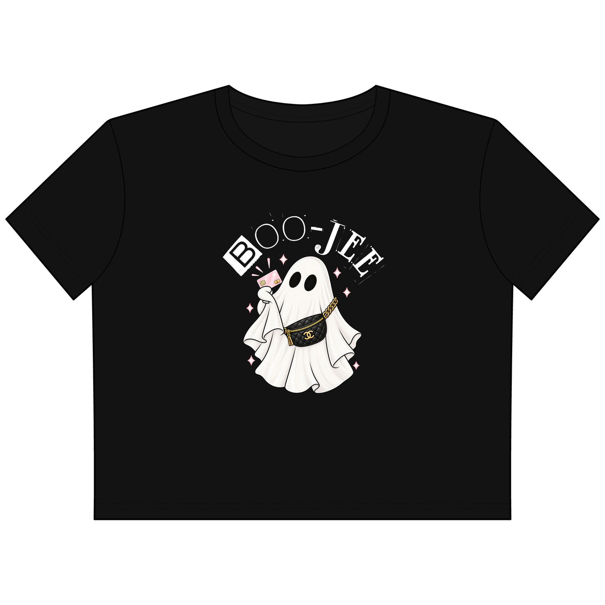 Boo-Jee Ghost Cropped Tee | Cute Halloween Graphic Top