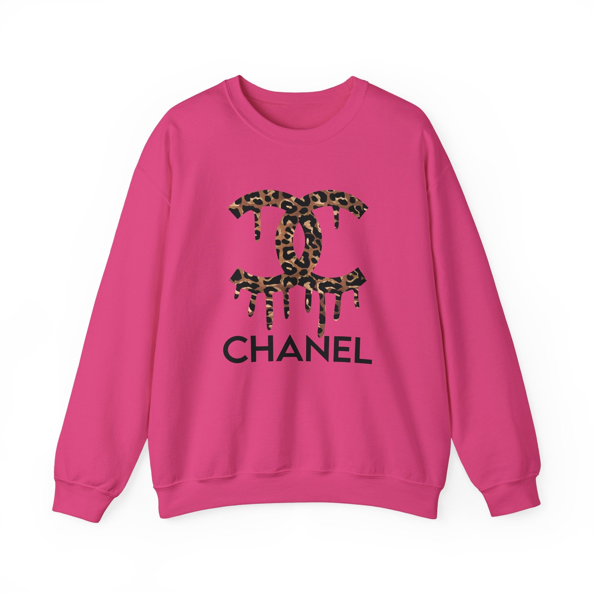 Designer Inspired Leopard Drip Sweatshirt