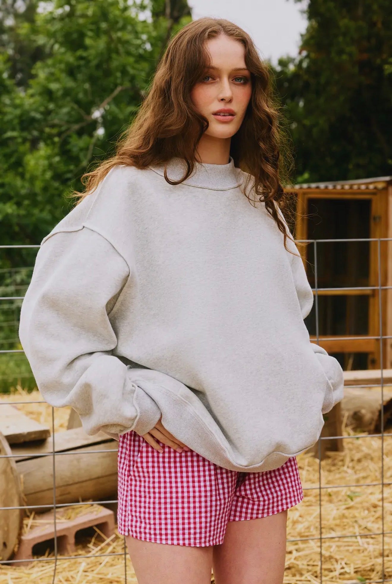 Preorder |  Reversible Mockneck Sweatshirt in Grey