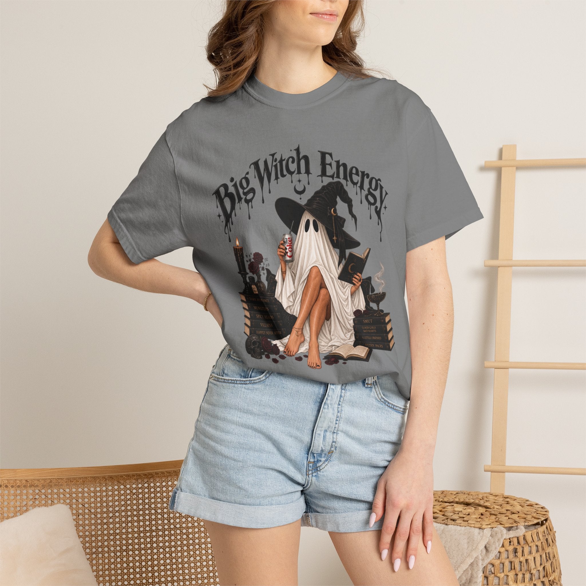 Big Witch Energy T-Shirt — Ghostly Witch Vibes Halloween Tee