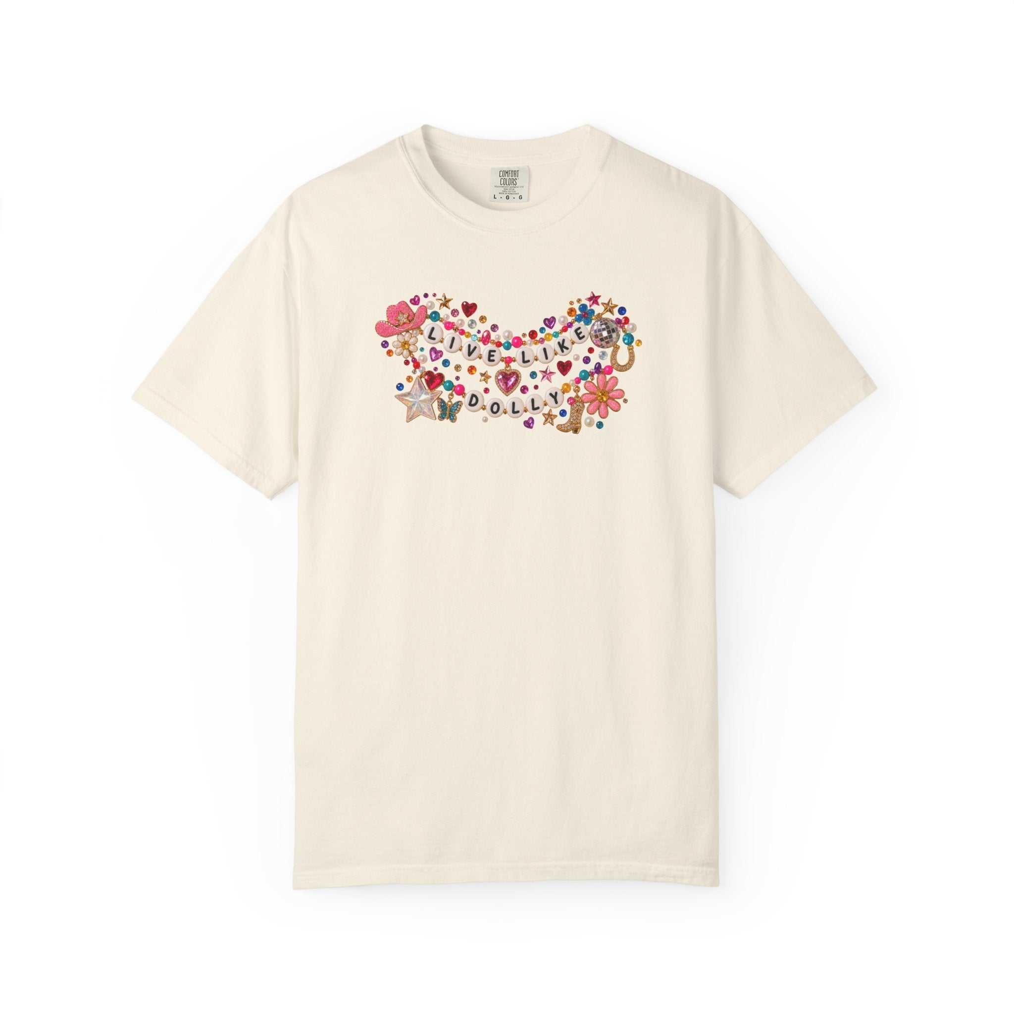 Live Like Dolly Gemstone Whimsy Quote Tee