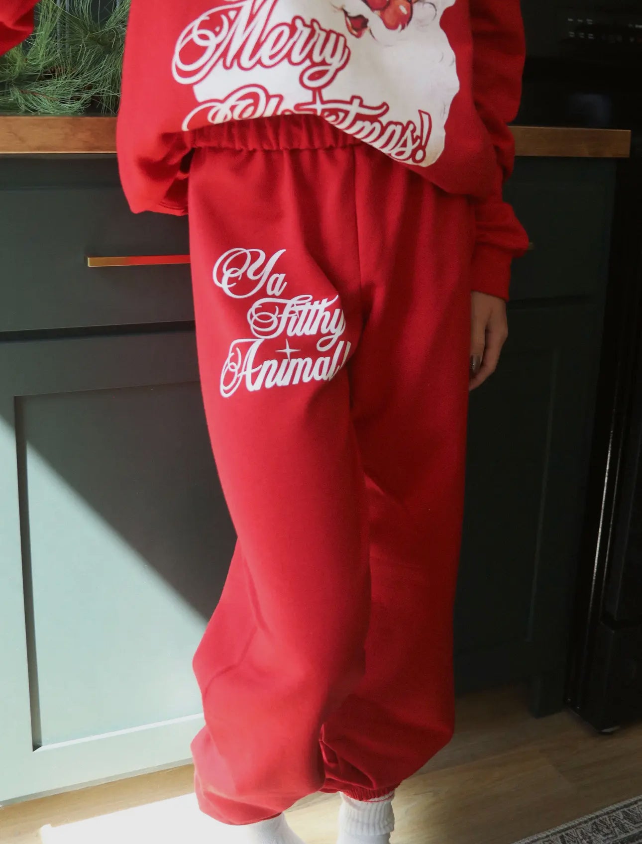 Pre-Order Merry Christmas Ya Filthy Animal Sweatpants