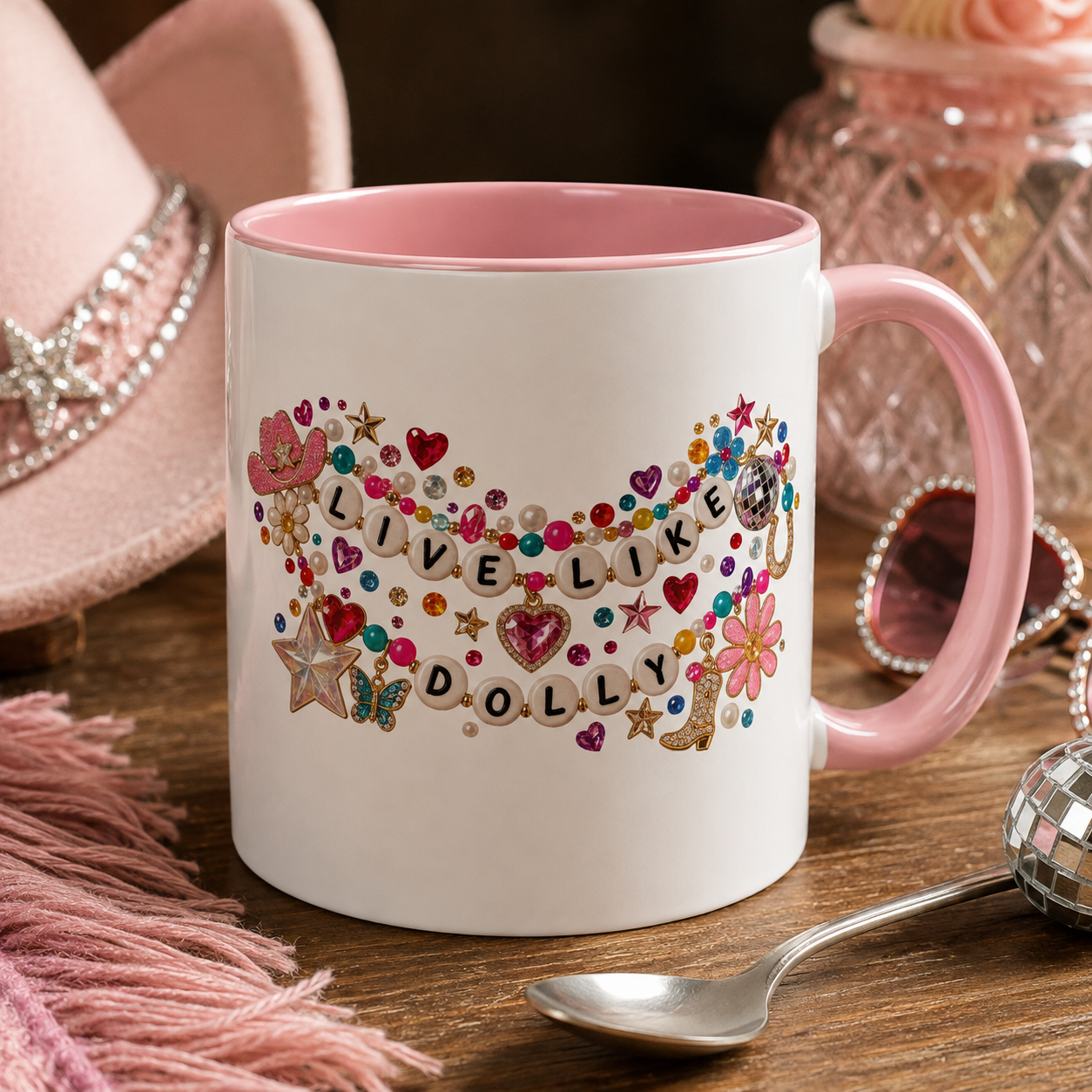 Live Like Dolly Whimsy Quote Mug