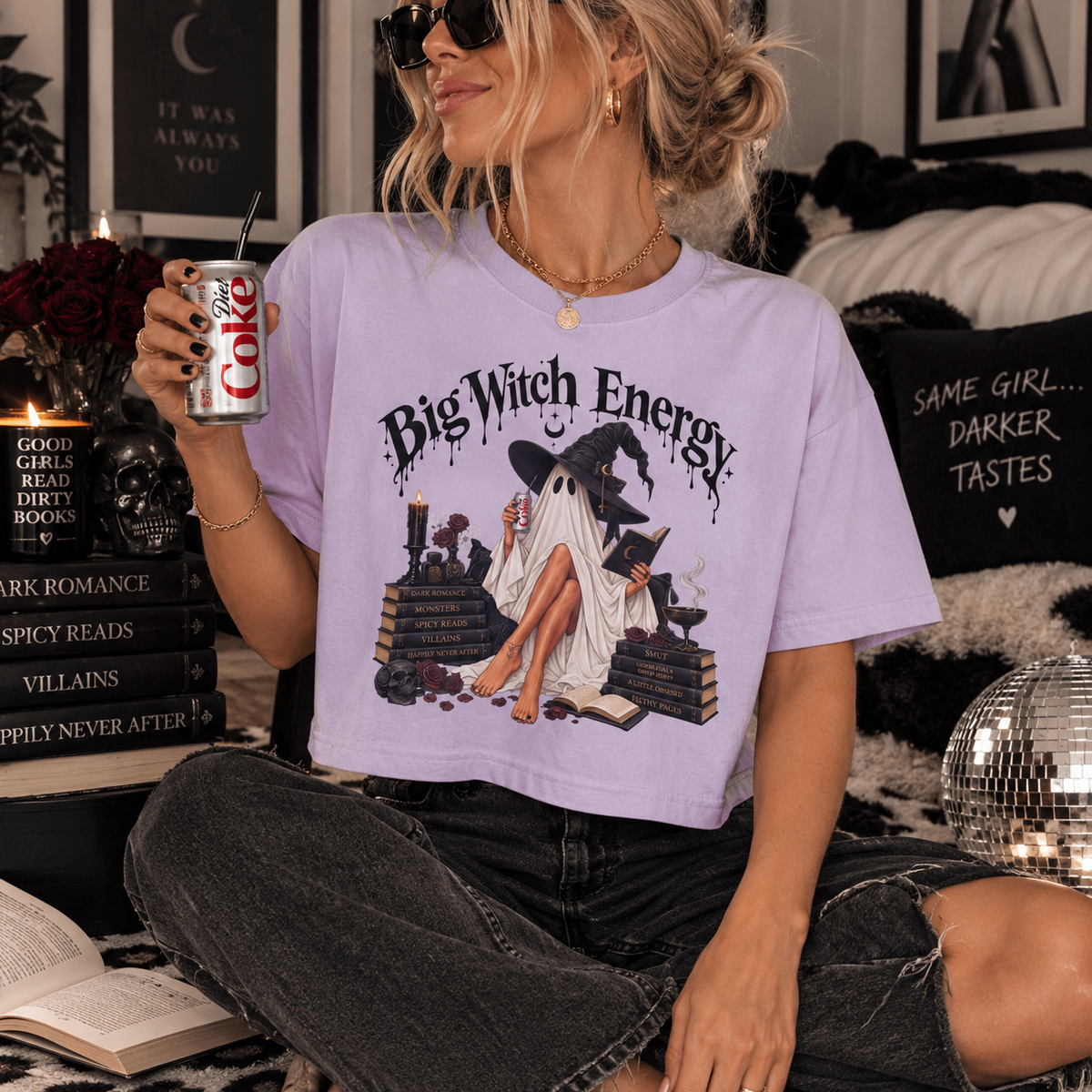 Big Witch Energy Boxy Tee — Women's Gothic Witchy Graphic T‑Shirt