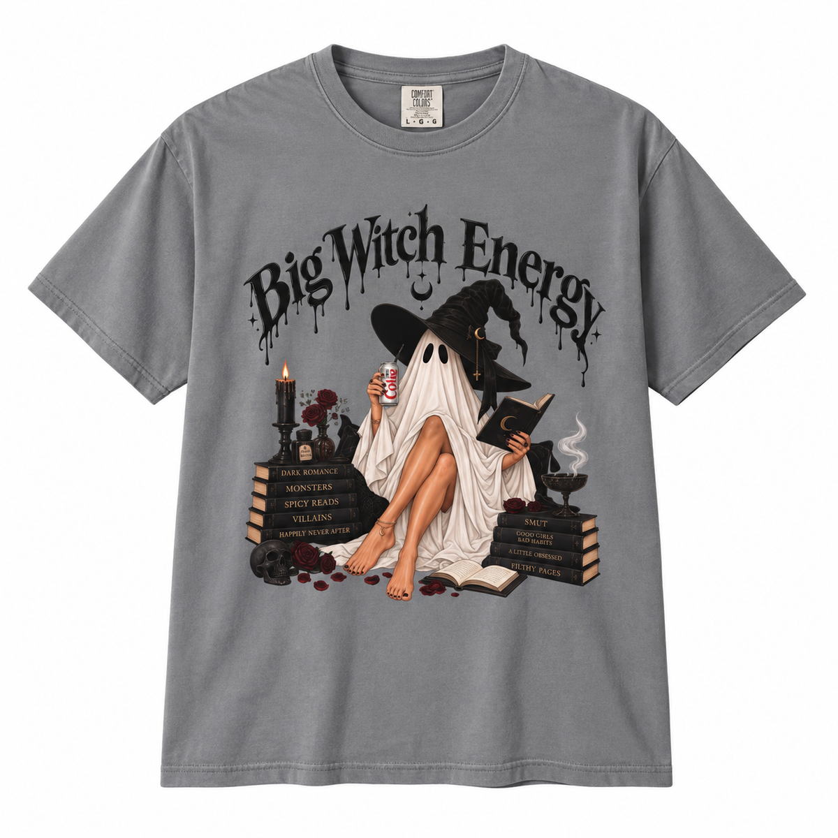 Big Witch Energy T-Shirt — Ghostly Witch Vibes Halloween Tee
