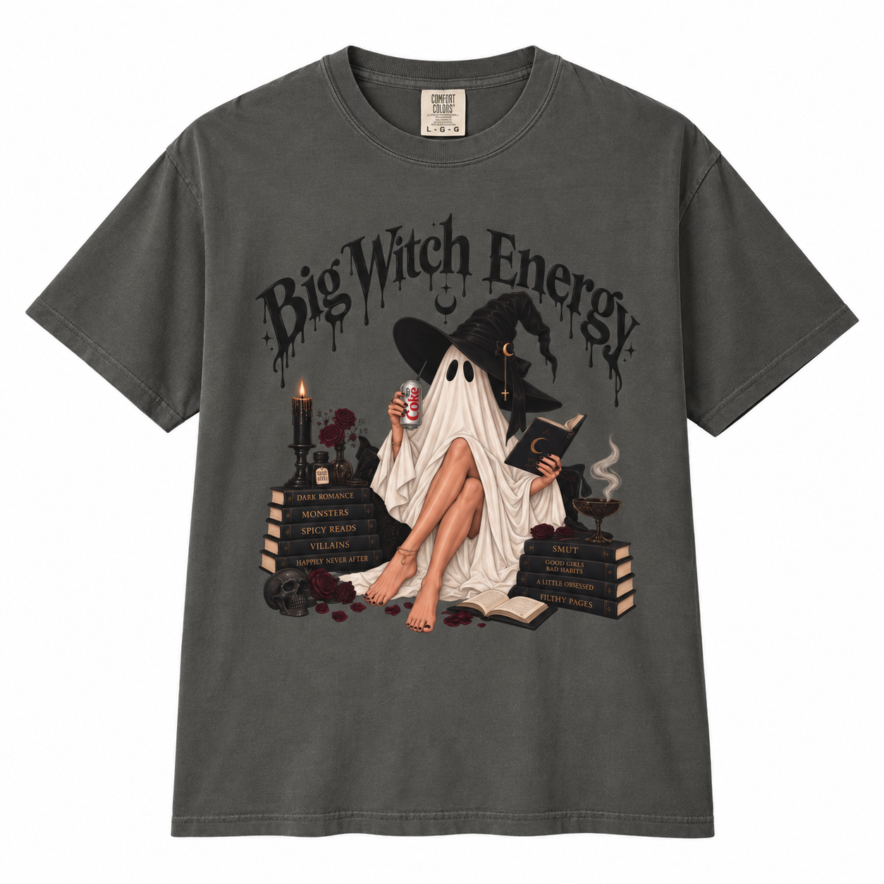 Big Witch Energy T-Shirt — Ghostly Witch Vibes Halloween Tee