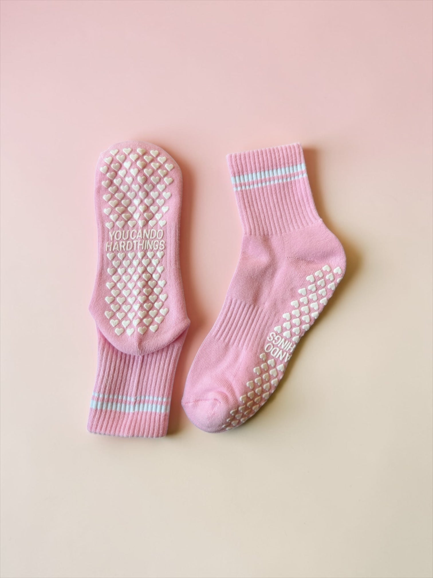 You Can Do Hard Things
Pink Grip Sock💕
