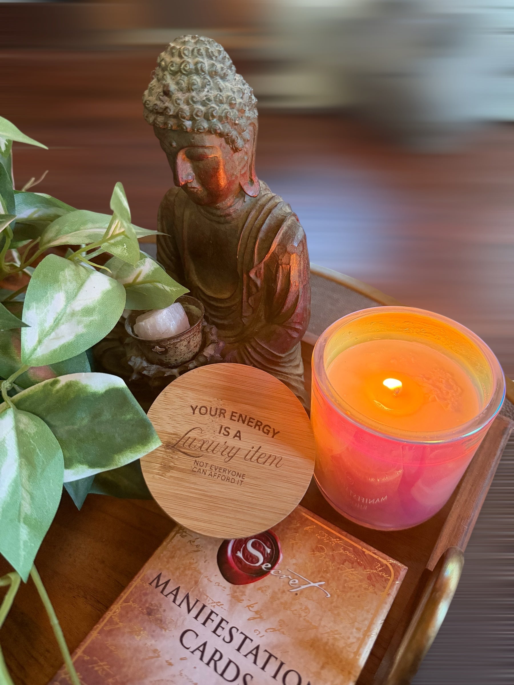 Your Energy Is a Luxury Item Engraved Bamboo 14oz Soy Candle