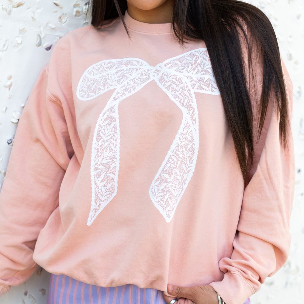 Bow 'Lace It Up' Lightweight Sweatshirt